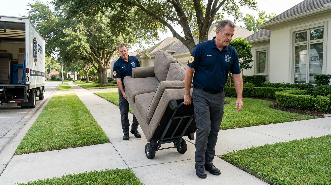Local residential moving crew loading furniture in Carbon Hill, AL